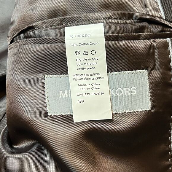 Michael Kors Mens Size 48R Sport Coat Blazer Jacket Corduroy Cotton Chocolate - Picture 6 of 10